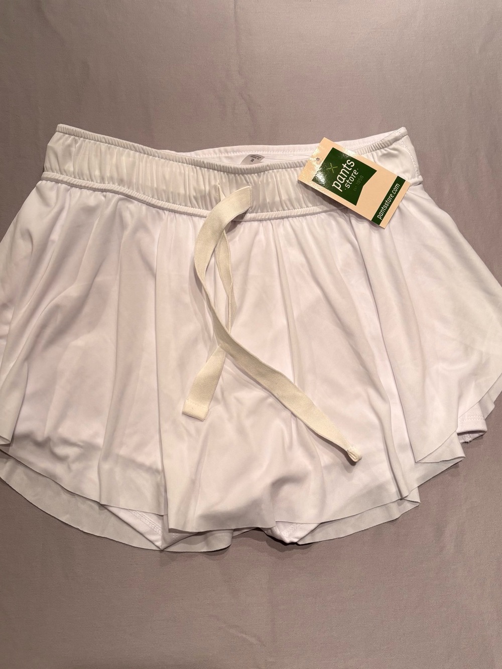 Athleisure tennis Skort with Drawstring Waist white women’s small